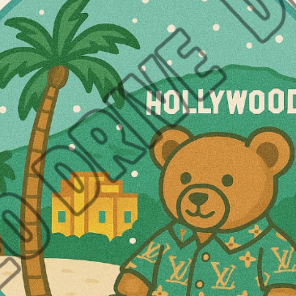 Louis Vuitton Los Angeles Bear Print 11x17 BY Rodeo Drive Designs - Picture 2 of 2